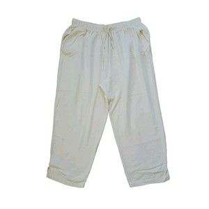 Fashion Bug Drawstring Elastic Waist Linen Blend Pants Beige Women's Size 22/24